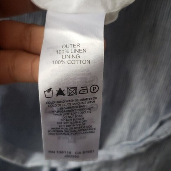 Forever New 100 Linen Womens Light Blue Jumpsuit Size 8 - Picture 6 of 9